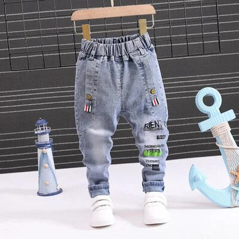 Boys Jeans Pant Spring and Autumn Boys printed Jeans New Children\'s Loose Western Style Boys\' Casual παντελόνι