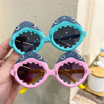 Карикатура Shark Shape Детски слънчеви очила UV защитни очила Детски фото реквизит Детско парти Аксесоар за парти за рожден ден Очила