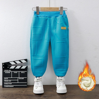 Pantaloni de trening pentru copii pentru băieți, fete, toamnă iarnă, pantaloni groși, casual, pentru elevi, pantaloni sport largi, litere Kawaii, pantaloni pentru copii