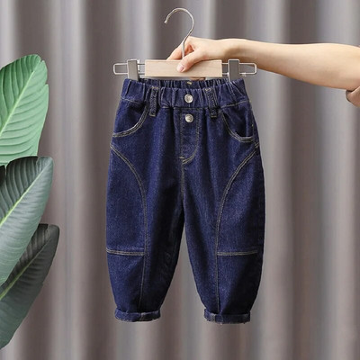 IENENS Blugi băieți Pantaloni denim Haine pentru copii Haine pentru copii Pantaloni drepti de primăvară de cowboy Pantaloni casual 2-6 ani