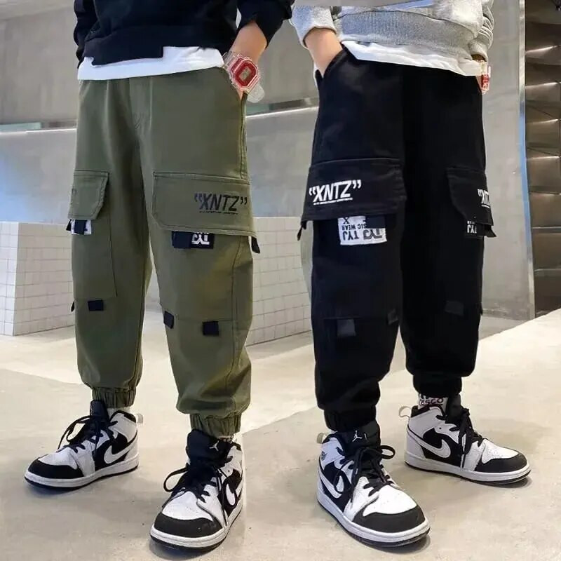 Pavasara rudens brīvas ikdienas moderns darba apģērba bikses zēniem studentiem vidējās kokvilnas maisījuma bikses ar augstu vidukli