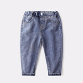 IENENS 2-7 ani Moda băieți blugi casual pantaloni pentru bebeluși, copii mici, băieți, pantaloni din denim, copii, subțiri, lungi, pantaloni, îmbrăcăminte