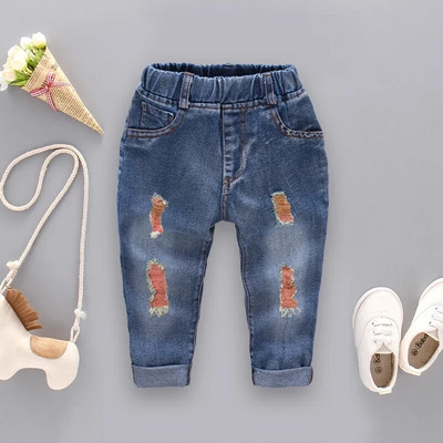 IENENS 2-7 ani Moda băieți blugi casual pantaloni pentru bebeluși, copii mici, băieți, pantaloni din denim, copii, subțiri, lungi, pantaloni, îmbrăcăminte