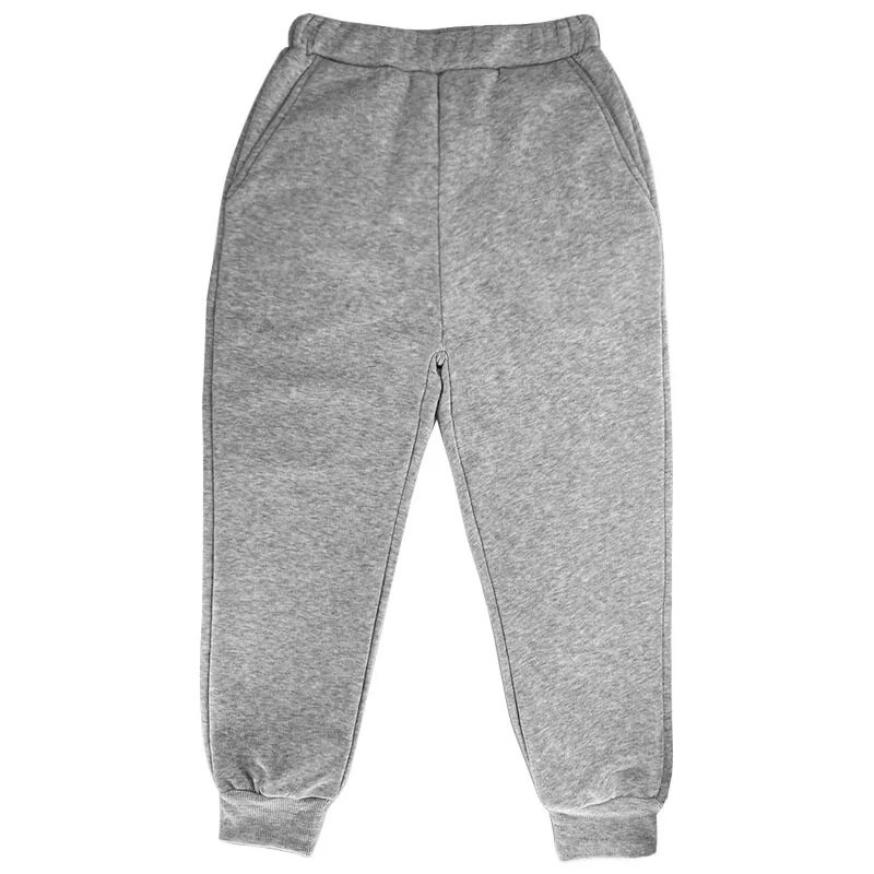 Jaunas vienkrāsainas bērnu bikses Bērnu bikses Bērnu treniņbikses rudens un ziemas vienkrāsas sporta bikses Zēnu bikses 4T-14T