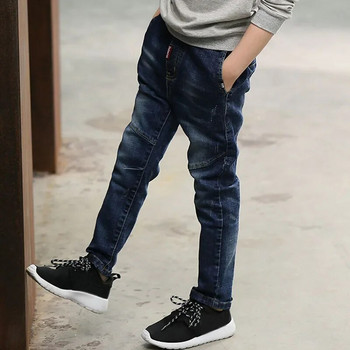DIIMUU 4-11 ετών Αγόρια Ρούχα Λεπτά ίσια τζιν νεανικά παντελόνια Παιδικά βρεφικά παιδικά τζιν παντελόνια ρούχων Ελαστική μέση