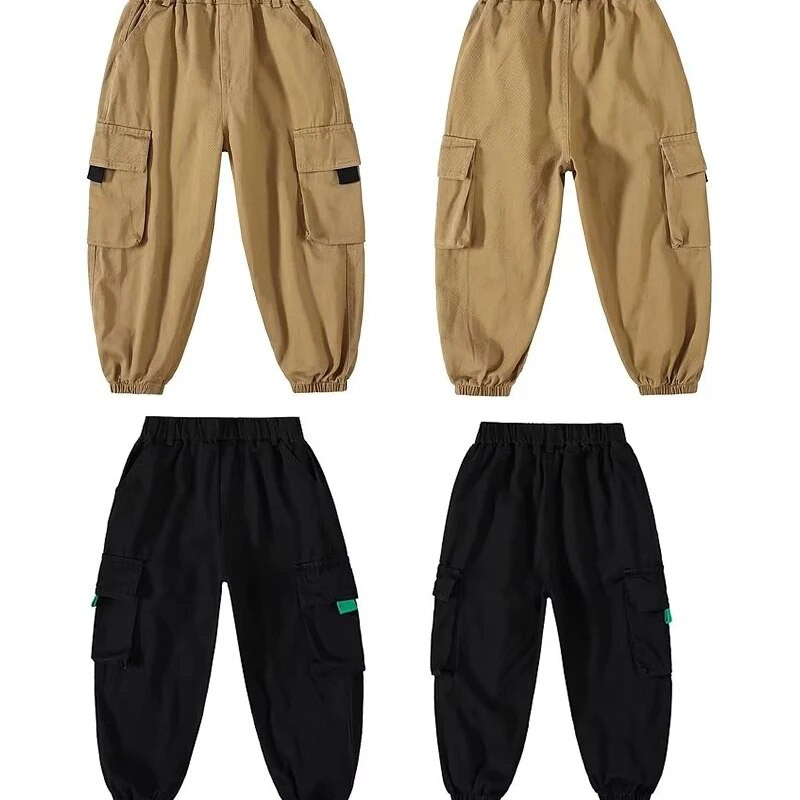 Hlače za dječake Proljeće i jesen Nova plišana dječja radna odjeća Hlače proljeće i jesen Dječje cool ležerne hlače srednje veličine