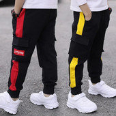 Pantaloni pentru copii Pantaloni sport băieți Pantaloni băieți mari de primăvară Adolescent de primăvară Copii mici Pantaloni casual pentru copii pentru băieți Haine Vârsta 3-12 ani