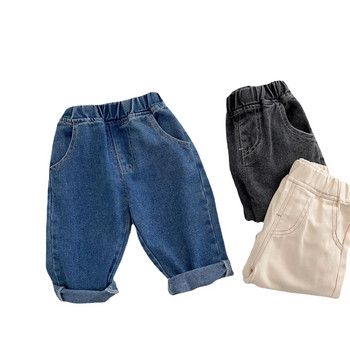 Бебешки дънкови панталони за момчета Едноцветни бебешки панталони Бебешки панталони Дънки Ежедневни панталони