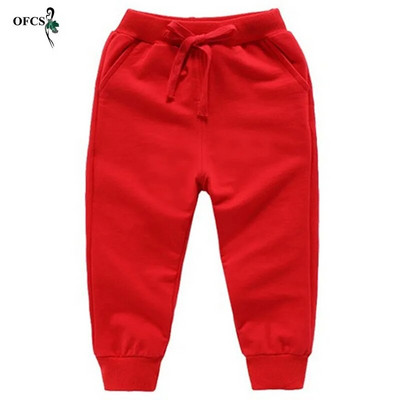 Noua vânzare cu amănuntul Pantaloni din bumbac pentru 2-10 ani, uni, băieți, fete, pantaloni sport casual Jogging Enfant Garcon Copii Pantaloni copii