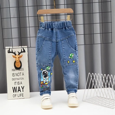 Bebeluși băieți fete blugi pantaloni nou 2023 pantaloni pentru copii 1-9 ani băieți fete blugi băieți pantaloni casual cu scrisoare de desene animate blugi pentru copii
