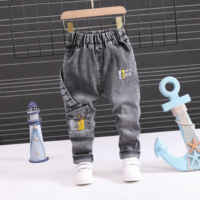 Bebeluși băieți fete blugi pantaloni nou 2023 pantaloni pentru copii 1-9 ani băieți fete blugi băieți pantaloni casual cu scrisoare de desene animate blugi pentru copii