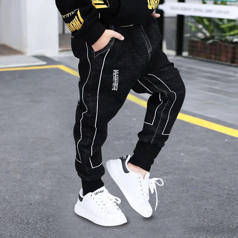 DIIMUU 2022 Mazuļi Bērni Zēni Apģērbs Džinsi Modes Džinsu Garās Bikses Slim Fit Bikses 5–11 gadus veciem bērniem