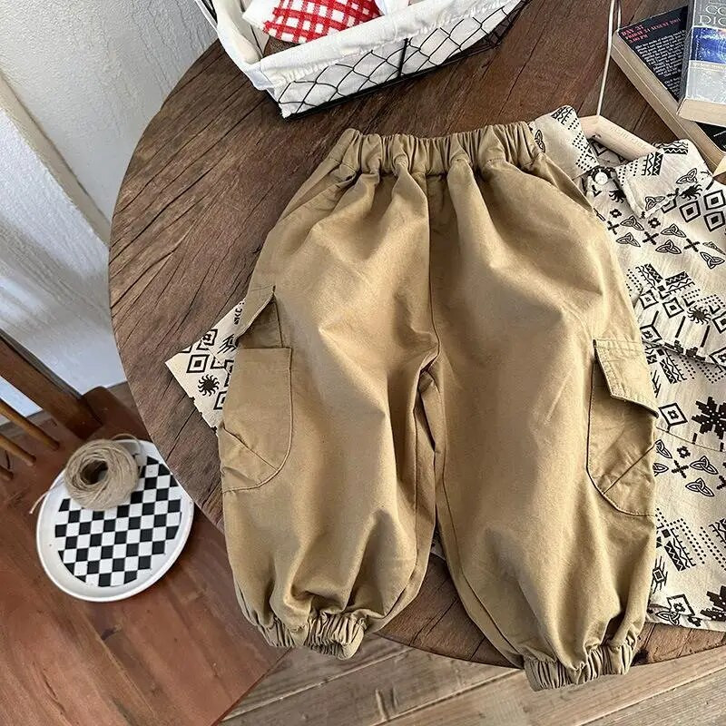 Dječje hlače Kombinezoni Proljeće i ljeto 2023. u korejskom stilu Široke dječje cvjetalice za dječake i djevojčice Cool zgodne dječje moderne hlače