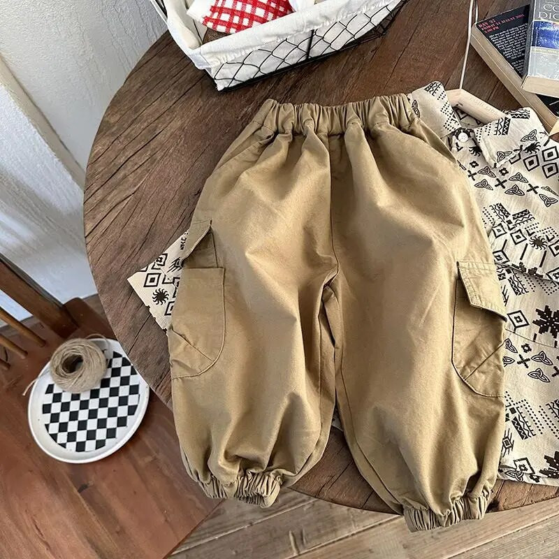 Dječje hlače Kombinezoni Proljeće i ljeto 2023. u korejskom stilu Široke dječje cvjetalice za dječake i djevojčice Cool zgodne dječje moderne hlače