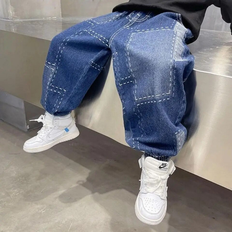 Uued poisid, tüdrukud, lahedad teksad kevad- ja sügispüksid Korea stiilis teksad vabaaja püksid lasteriided suvepüksid