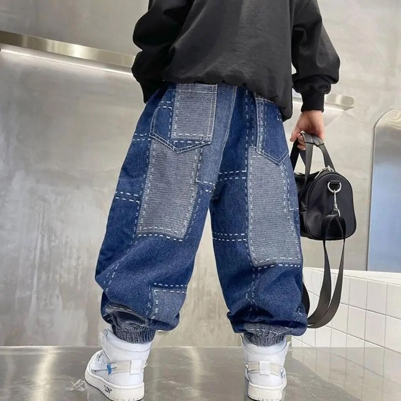 Uued poisid, tüdrukud, lahedad teksad kevad- ja sügispüksid Korea stiilis teksad vabaaja püksid lasteriided suvepüksid