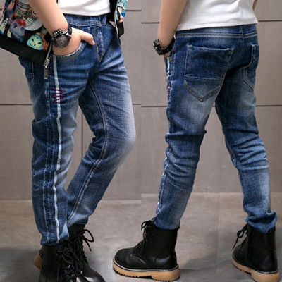 IENENS Fashion Boys Jeans Proljeće Jesen Duge hlače Young Boy Straight Denim Hlače Hlače s elastičnim strukom Kaubojske hlače Plus Size
