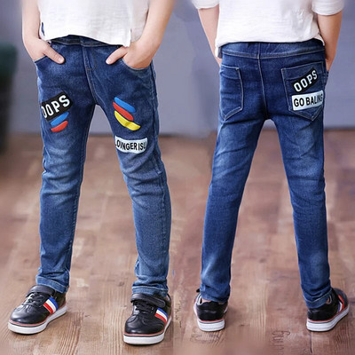 IENENS Fashion Boys Jeans Proljeće Jesen Duge hlače Young Boy Straight Denim Hlače Hlače s elastičnim strukom Kaubojske hlače Plus Size
