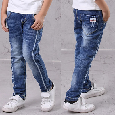 IEENS Fashion Kids Jeans Boys Denim Μακρύ Παντελόνι Άνοιξη Φθινοπωρινό Slim Τζιν Young Boy Cowboy Παντελόνι Ελαστική μέση 5-13Y