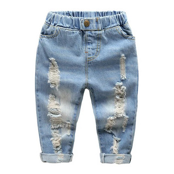 Αγόρια κοριτσάκι τρύπα Τζιν παντελόνι εξαιρετικής ποιότητας βαμβακερό Νέο καθημερινό παιδικό παντελόνι μωρό νήπιο Άνετα παιδικά ρούχα Παιδικά