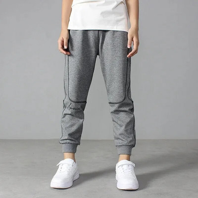 Pavasario sezono vaikiški drabužiai berniukams ilgos kelnės siuvinėtos sportinės kelnės vaikiškos kelnės laisvalaikio stiliaus vidurio juosmens dizainas