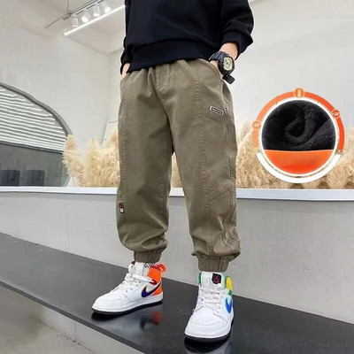 Hlače za dječake, jesenska i zimska odjeća, dječja radna odjeća, hlače, hlače za dječake, ležerne hlače, trendi i svestrane hlače za velike dječake
