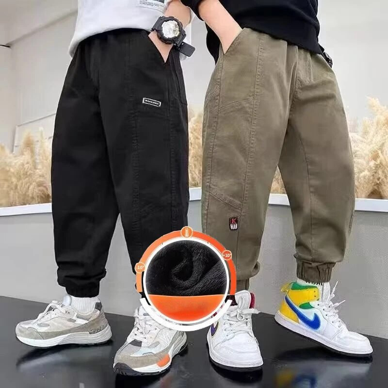 Hlače za dječake, jesenska i zimska odjeća, dječja radna odjeća, hlače, hlače za dječake, ležerne hlače, trendi i svestrane hlače za velike dječake