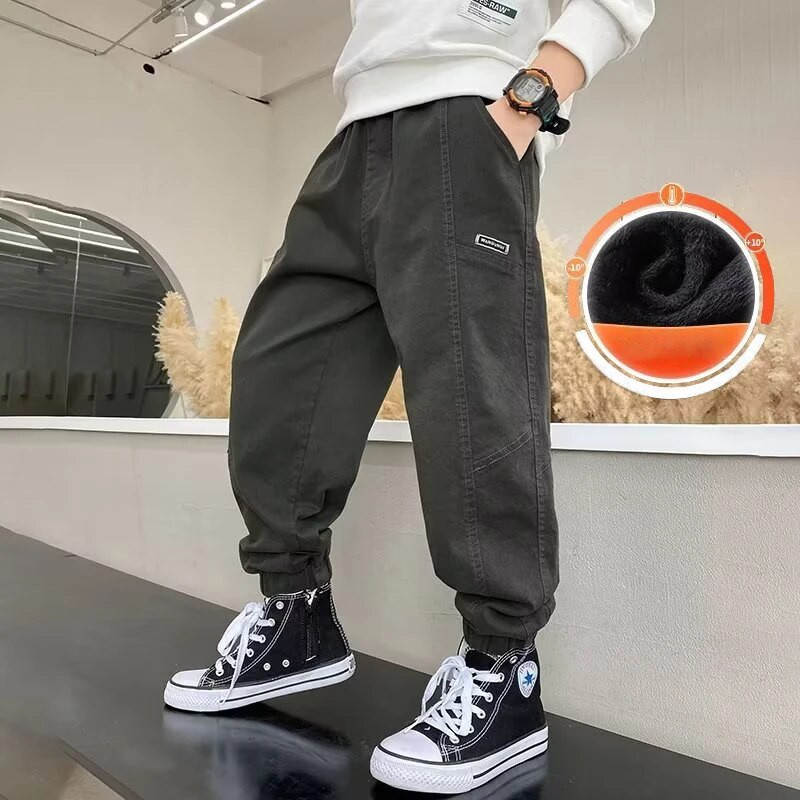 Hlače za dječake, jesenska i zimska odjeća, dječja radna odjeća, hlače, hlače za dječake, ležerne hlače, trendi i svestrane hlače za velike dječake