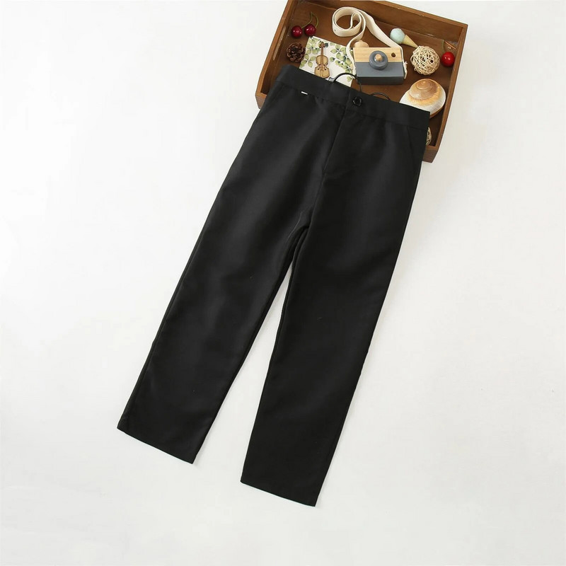 Bērnu kleitas bikses pavasara un rudens bikses zēniem melnās bikses Britu kleita vidējās bērnu bikses