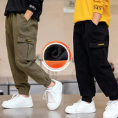 Bērnu pavasara un rudens darba apģērba bikses Modes un izskatīgi zēnu rudens un ziemas apģērbi Modernas bikses lieli zēni