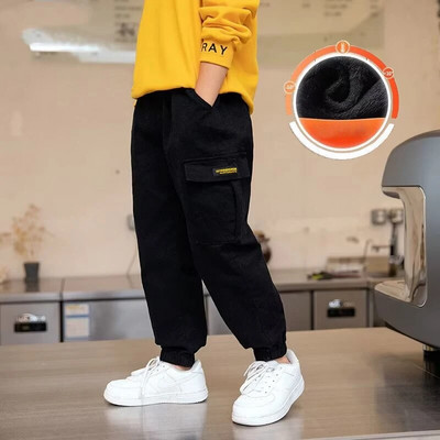 Bērnu pavasara un rudens darba apģērba bikses Modes un izskatīgi zēnu rudens un ziemas apģērbi Modernas bikses lieli zēni