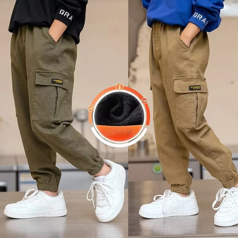 Bērnu pavasara un rudens darba apģērba bikses Modes un izskatīgi zēnu rudens un ziemas apģērbi Modernas bikses lieli zēni