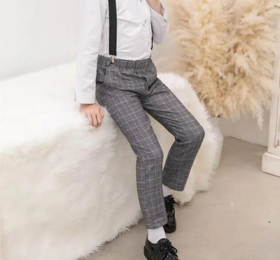 Jaunas 2021. gada zēnu kāzu bikses bērniem pavasara skolas uzvalks bikses bērniem baltas garās bikses pusaudžiem zēniem, bērnu svinīgās bikses