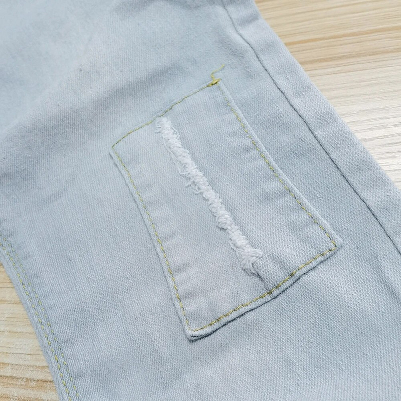 IEENS 4-11Y Boys Slim Straight Τζιν Καλοκαιρινό Κλασικό Ανοιχτό Χρώμα Παιδικό Τζιν Μακρύ Παντελόνι Παιδικό Βρεφικό Αγόρι Casual Παντελόνι