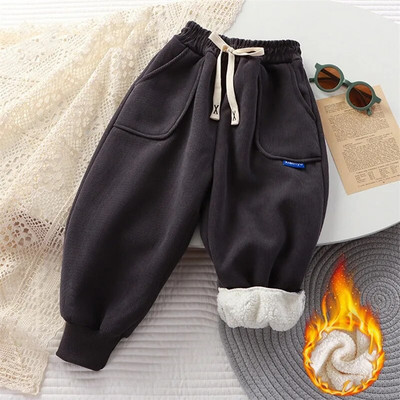 Παιδικό παντελόνι με επένδυση για αγόρια για κορίτσι Φθινόπωρο Χειμώνας Plus Βελούδινο χοντρό ζεστό παντελόνι Κοτλέ εξωτερικά ρούχα Αθλητικά καθημερινά παντελόνια Παιδικά ρούχα