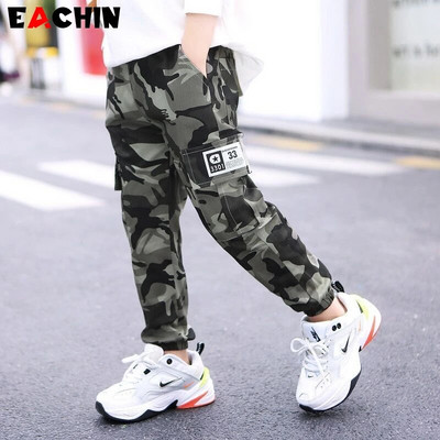 EACHIN Baby Boys Παντελόνι Ανοιξιάτικο Παιδικό Αθλητικό Καμουφλάζ Cargo Παντελόνι Ελαστική Μέση Εφηβικά Παντελόνια Αγόρια Παιδικά Streetwear Παντελόνια