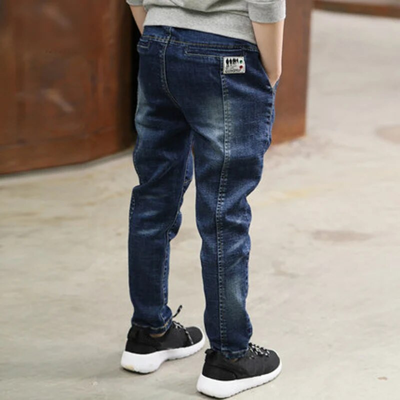 1 ΤΕΜ. Παιδικά αγόρια για μωρά τζιν βαμβακερά ρούχα Ρούχα παντελόνια νήπια Βρεφικά μπλουζάκια αγοριού Τζιν παντελόνια Παιδικά φορέματα 4-11 Ναι