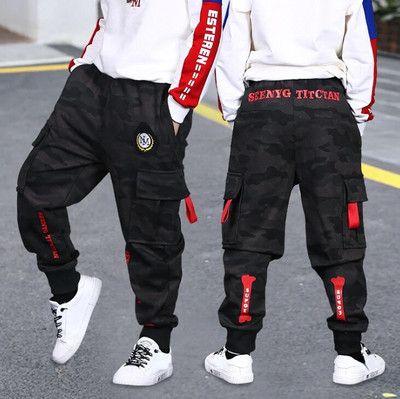 Zēniem lielas kabatas sporta bikses rudens jauni bērni garās bikses pusaudžu zēni meitenes kravas harēm bikses sporta skriešanas bikses 4 6 8 10 gadus vecas