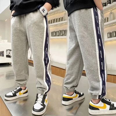 Zēniem lielas kabatas sporta bikses rudens jauni bērni garās bikses pusaudžu zēni meitenes kravas harēm bikses sporta skriešanas bikses 4 6 8 10 gadus vecas