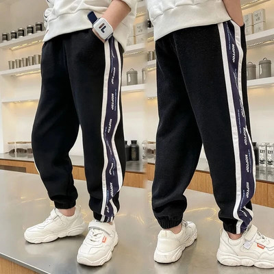 Zēniem lielas kabatas sporta bikses rudens jauni bērni garās bikses pusaudžu zēni meitenes kravas harēm bikses sporta skriešanas bikses 4 6 8 10 gadus vecas