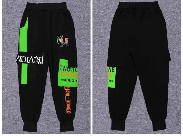 Zēniem lielas kabatas sporta bikses rudens jauni bērni garās bikses pusaudžu zēni meitenes kravas harēm bikses sporta skriešanas bikses 4 6 8 10 gadus vecas