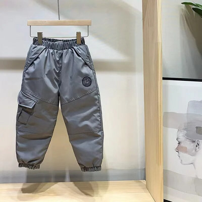SOMENIE Casual Girl Boy Solid Χειμερινό Παντελόνι 90% Dowm Χοντρό Ζεστό Παντελόνι Αδιάβροχο Παντελόνι 2-14 ετών Elastic Sports Βρεφικό Παιδικό Παντελόνι