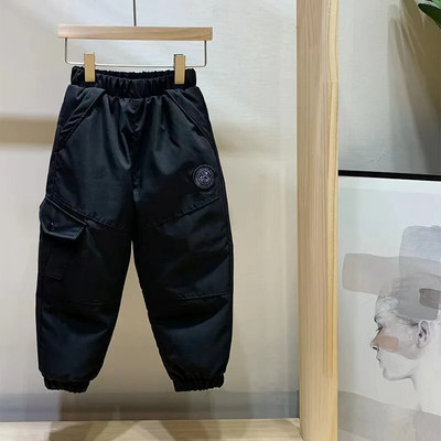 SOMENIE Casual Girl Boy Solid Χειμερινό Παντελόνι 90% Dowm Χοντρό Ζεστό Παντελόνι Αδιάβροχο Παντελόνι 2-14 ετών Elastic Sports Βρεφικό Παιδικό Παντελόνι