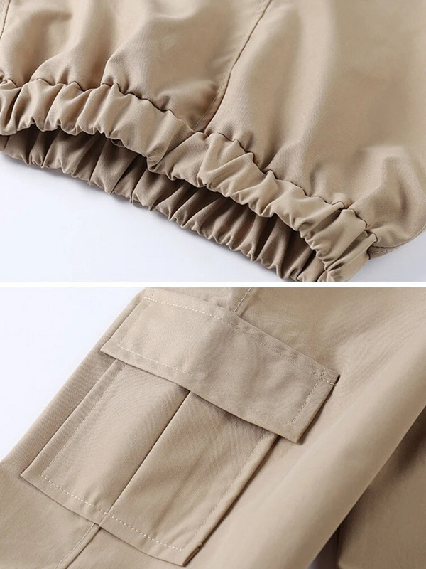 LJMOFA Dječje Cargo hlače Ležerne hlače za dječake Nova moda Hip Hop hlače s više džepova Dječje hlače s elastičnim strukom Streetwear D354