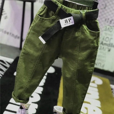Αγόρια καθημερινά παντελόνια με ζώνη Παιδικά μακρύ παντελόνι άνοιξη φθινόπωρο χειμερινό παντελόνι μόδας Παιδικά ρούχα