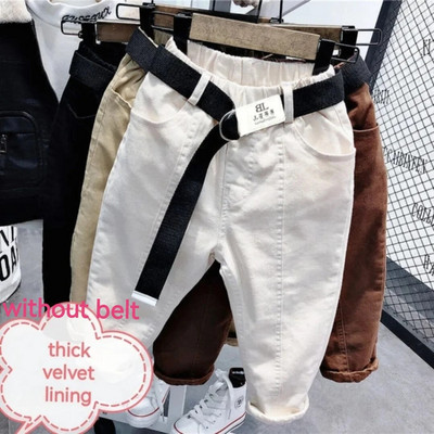 Αγόρια καθημερινά παντελόνια με ζώνη Παιδικά μακρύ παντελόνι άνοιξη φθινόπωρο χειμερινό παντελόνι μόδας Παιδικά ρούχα