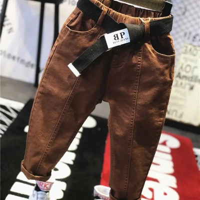 Αγόρια καθημερινά παντελόνια με ζώνη Παιδικά μακρύ παντελόνι άνοιξη φθινόπωρο χειμερινό παντελόνι μόδας Παιδικά ρούχα