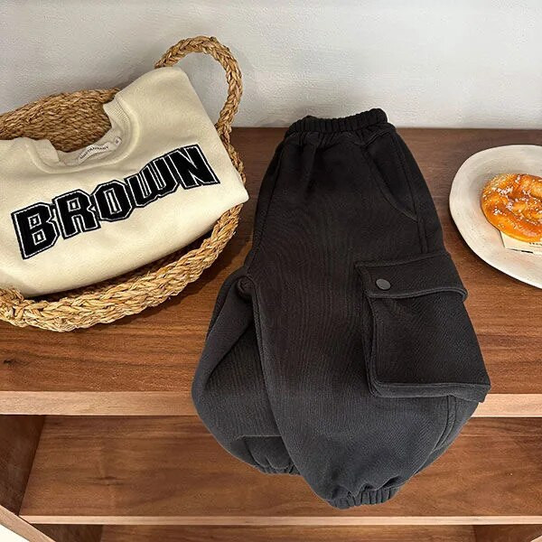 Modes zīdaiņu meiteņu zēnu kokvilnas kravas bikšu vilna iekšpusē ziemas zīdaiņu mazuļiem, bērnu skriešanas bikses, siltas bērnu drēbes 1-8 g.