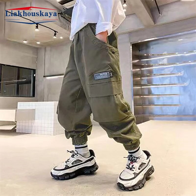 Cargo Pants Παιδικά Loose Sweatpants Harem για αγόρια Ανοιξιάτικο φθινοπωρινό παντελόνι Casual Παιδικά Streetwear Εφηβικά ρούχα για 110-170cm