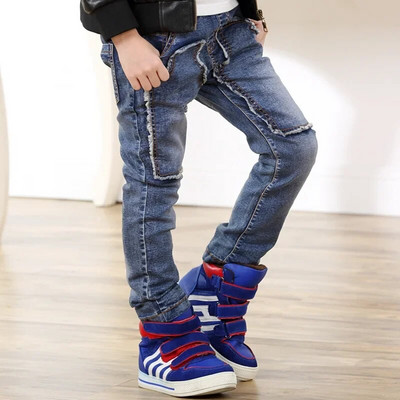 IENENS Jesenske traperice za dječake Odjeća za djecu Kaubojske hlače Dječja ležerna traper odjeća Donji dio hlača za dječaka Ležerne rastezljive traperice